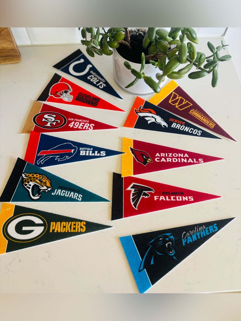 NFL tram felt mini pendant flags 🏈